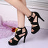 Women sandals platform high heels ankle strap shoes zapatos mujer tacon