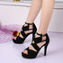 Women sandals platform high heels ankle strap shoes zapatos mujer tacon