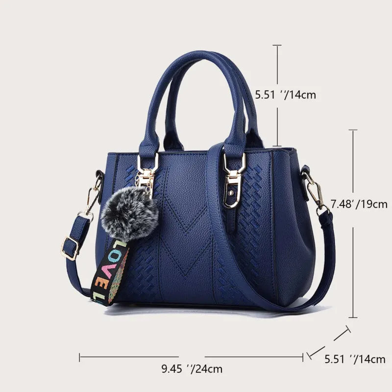 Embroidery Women Leather Handbags, Carteras, Mujer, BAGS