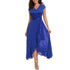 Women V Neck Short Sleeve Party Dress