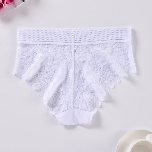 Women's Lingerie Floral Lace Panties Seamless High-waist Underwear