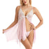 Vestido babydoll de encaje transparente para dormir