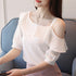 Summer Women Blouses Short Sleeve Chiffon Blouse Off Shoulder Tops