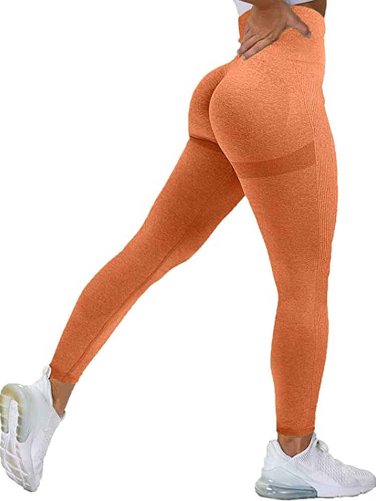 Leggings de entrenamiento sin costuras para mujer Cintura alta Push Up Ladies Sexy Gym Legging