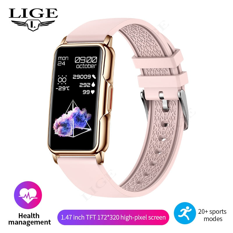 Reloj inteligente Mujer Pantalla táctil completa Bluetooth Llamada IP67 a prueba de agua