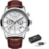 Top Brand Luxury Casual Leather Quartz Men Watch Waterproof