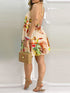 Tropical Print Backless Casual Women Strapless Summer Dress