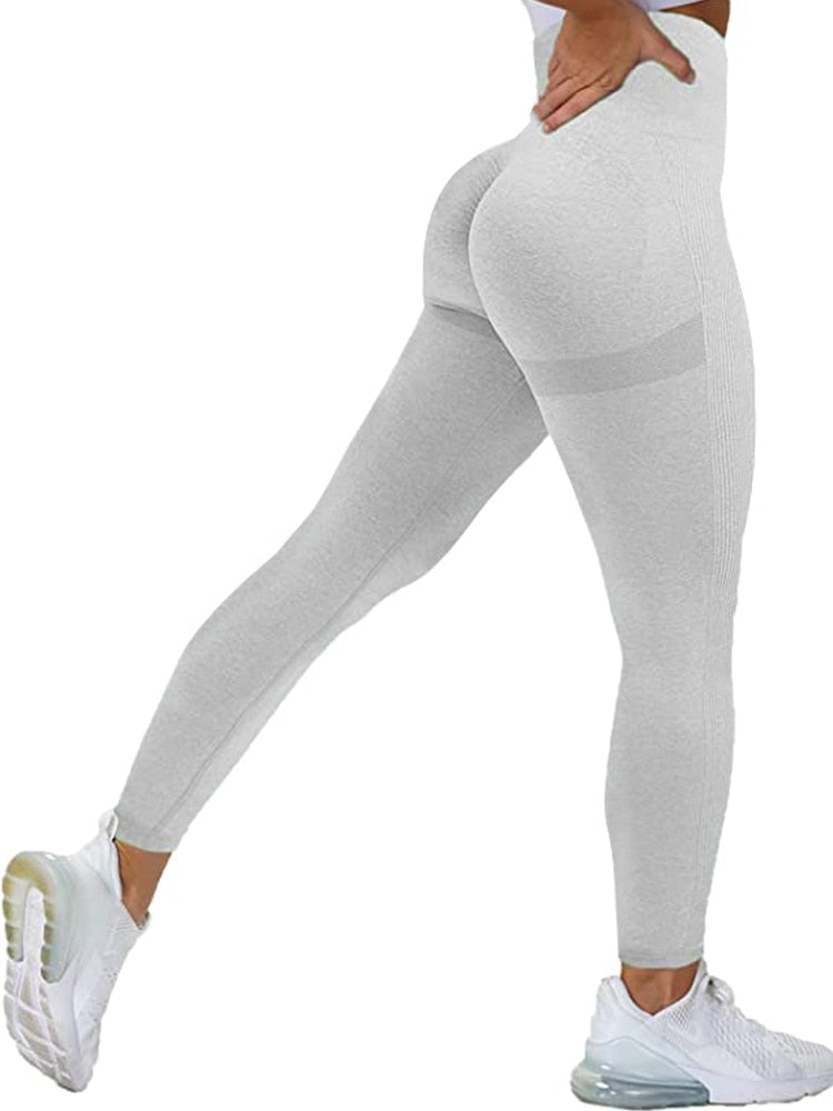 Leggings de entrenamiento sin costuras para mujer Cintura alta Push Up Ladies Sexy Gym Legging