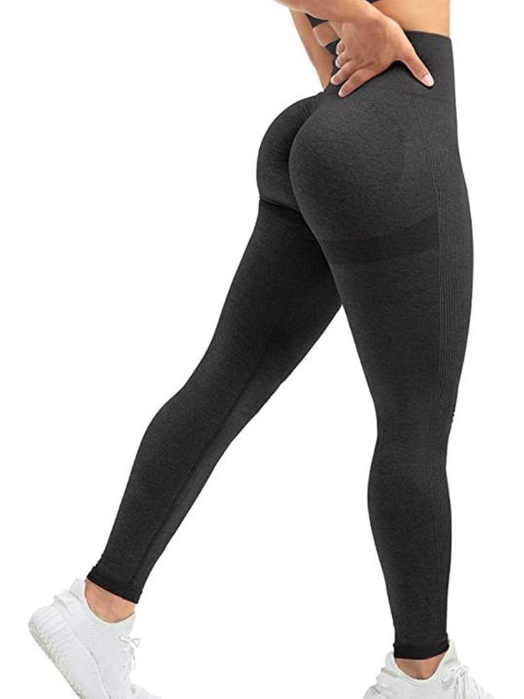 Leggings de entrenamiento sin costuras para mujer Cintura alta Push Up Ladies Sexy Gym Legging